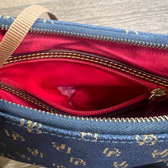 Dooney & Bourke Great Signature Kiley Small Hobo Crossbody, Navy, Leather, Zip - Picture 16 of 16